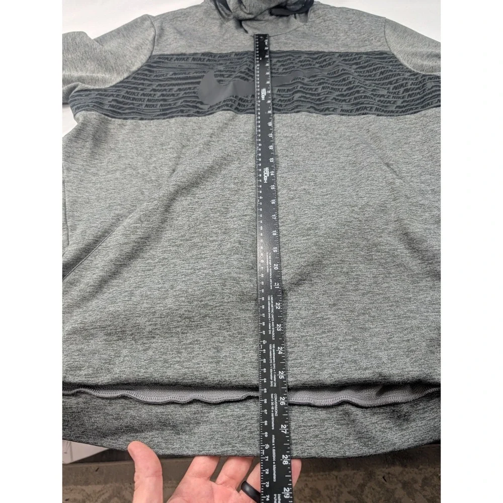 Nike Therma-Fit Camo Hoodie Men 2XL Gray Black Volt Swoosh French Terry Interior